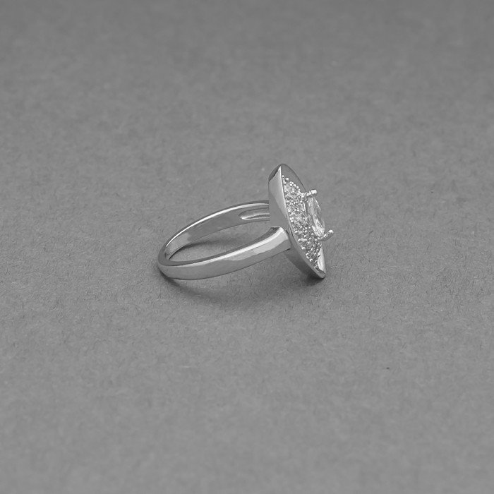 92.5% Rhodium Plated Sterling Silver Ring